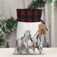 thumbnail image 5 of Rocae Running White Horses Print Christmas Drawstring Linen Gift Bag with Drawstrings Treat Bag Goody Present Bags for Christmas Party Favor, 5 of 8