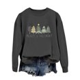 thumbnail image 4 of Wyzesi Sweat-Shirt Graphique Col Rond Femmes Noël Arbre Imprimé Sweat-Shirt 2024 Tendance Manches Longues Col Rond Pull Décontracté Ample Doux, 4 of 4