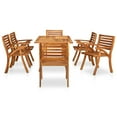 thumbnail image 2 of vidaXL 7 Piece Patio Dining Set Solid Acacia Wood, 2 of 12