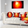 thumbnail image 3 of Designart Glowing Red Misty Sphere - Abstract Throw Pillow - 12x20, 3 of 5