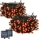 thumbnail image 1 of Guirnalda de luces solares QITONG, paquete de 2, 23 m, 200 LED, naranja, 1 of 8
