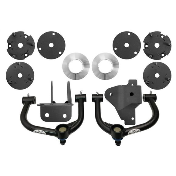Fits 2021-2023 Ford Bronco Tuff Country Lift Kit Suspension 23500 3-1/2 Inch Front Lift; 3-1/2 Inch Rear Lift; Black Components