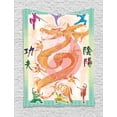 thumbnail image 1 of Dragon Tapestry, Asian Chinese Dragon with Martial Arts Figures Japanese Samurai Ying Yang Picture, Wall Hanging for Bedroom Living Room Dorm Decor, 40W X 60L Inches, Multicolor, by Ambesonne, 1 of 1