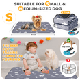 thumbnail image 3 of Washable Pee Pads for Dogs, 2 Pack Reusable Puppy Pads 36" x 40" Non-Slip Pet Training Pads, Super Absorbent Whelping Pads for Playpen, Potty, Crate, Bed (with 60''L Dog Leash), 3 of 4