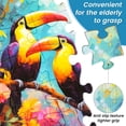 thumbnail image 4 of Puzzle de 24 piezas para personas mayores, piezas grandes, paquete de 6 colibríes, 4 of 7