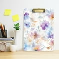 thumbnail image 2 of FORMRS Acrylic Clipboard with Low Profile Clip Standard A4 Letter Size, 12.5" x 9", Purple Flower Pattern, 2 of 8