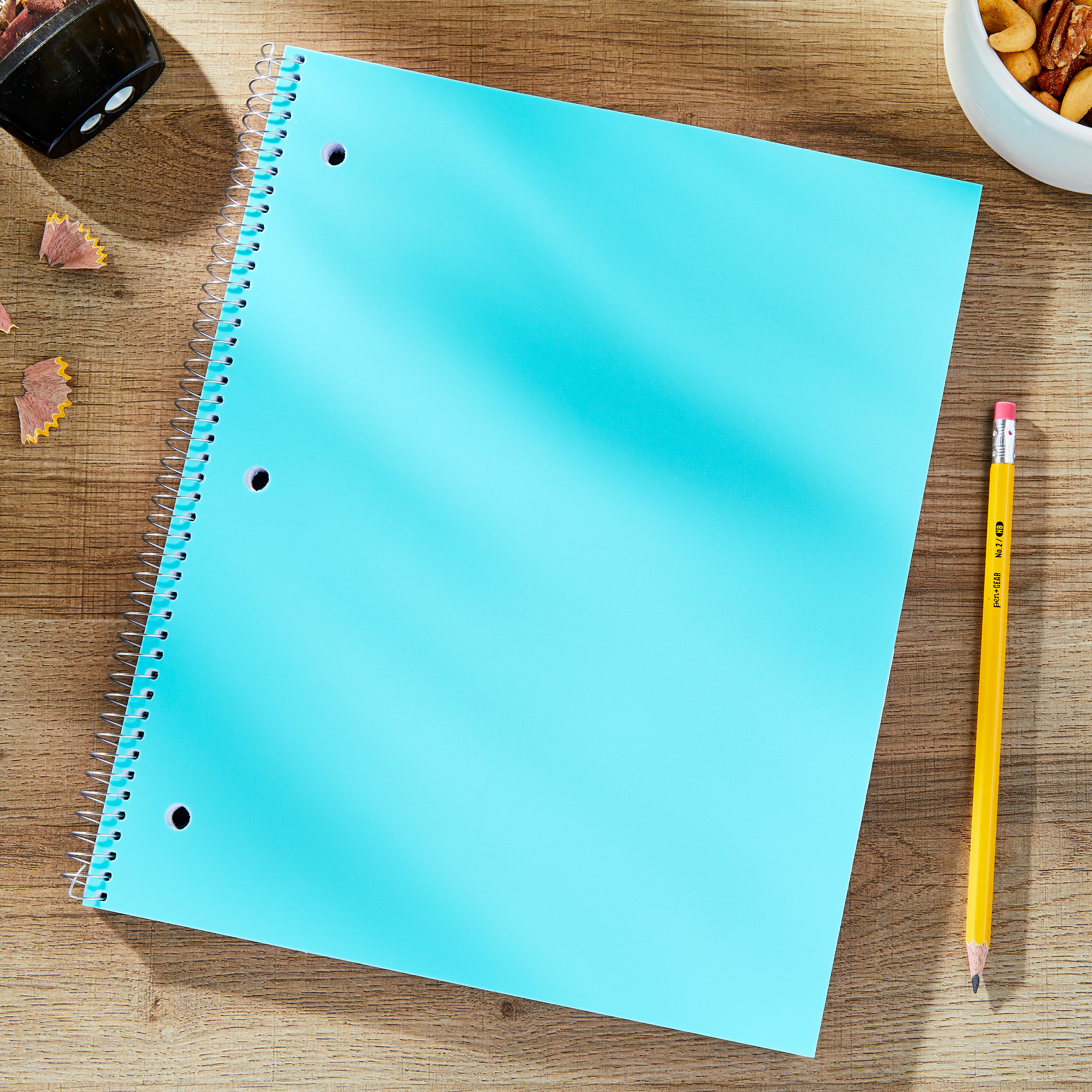Cuaderno Poli de 1 materia con bolsillos interiores, 9 x 11 pulgadas, 100 hojas gruesas 2