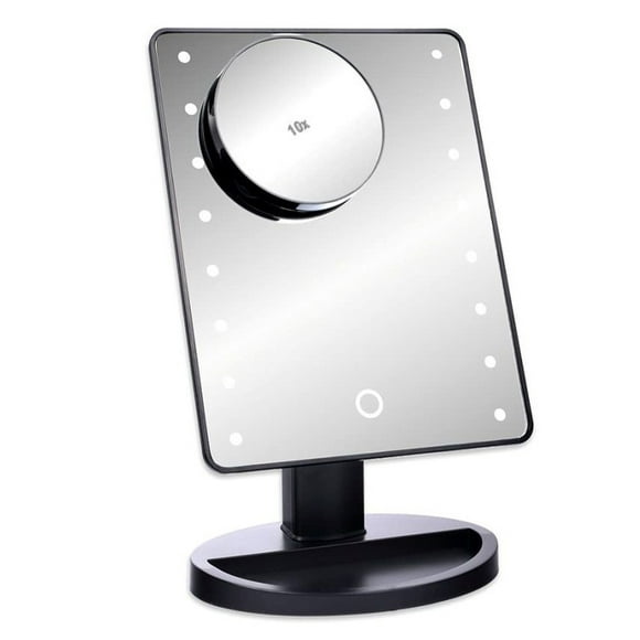 Led Make-Up Mirror Black With 10X Magnification Make-Up Mirror With Led Make-Up Mirror With Lighting Standing Mirror Cosmetic Mirror Bathroom Mirror Shaving Mirror Cosmetic Mirror