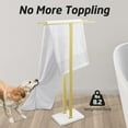 thumbnail image 4 of Standing Towel Rack Towel Rack Stand with Marble Base for Bathroom Floor SUS Stainless Steel Brushed Finish BTH, 4 of 9