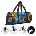 thumbnail image 3 of Fotbe Starry Night Sunflower Field Bolsa Deportiva de Lona Plegable con Estampado, Bolsa de Gimnasio con Bolsillo Seco/Húmedo, Bolsa de Viaje Ultraligera de Gran Capacidad, 3 of 6