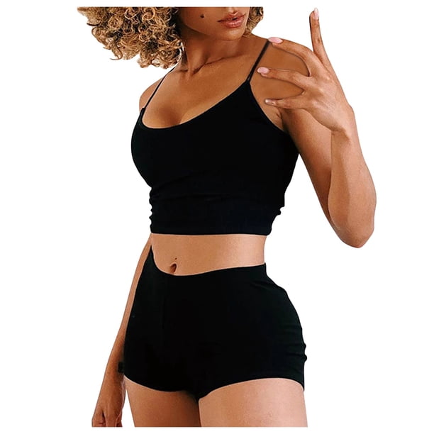 Gibobby Yoga leggings cortos Pantalones Mujer Deportes Gimnasio Correr Fitness Atlético Yoga Entrenamiento Leggings Pantalones(Negro,M)