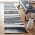 thumbnail image 2 of SAFAVIEH Striped Kilim Fergal Striped Area Rug, Black/Ivory, 9' x 12', 2 of 7