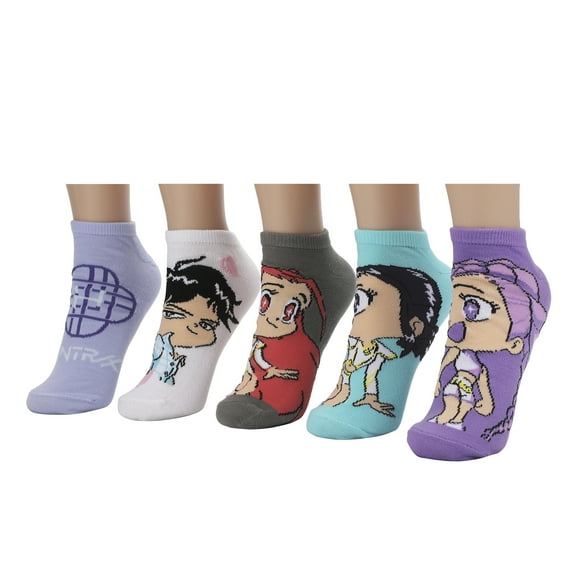 KPop Demon Hunters Hunter/X & Derpy 5-Pair Pack Casual Crew Socks