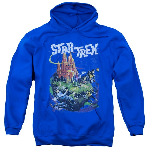 Star Trek Vulcan Battle Adult Pullover Hoodie Sweatshirt Royal Blue