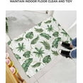 thumbnail image 6 of Shag Bath Rugs Green Monstera Palm Leaves Seamless Plush Soft Fluffy Doormat Floor Carpet,Non-Slip Living Room Bedroom Kitchen Entryway Door Mats Summer Tropical Plant, 6 of 6