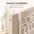 thumbnail image 4 of NOGIS Over The Door Hooks - Sturdy Metal Over Door Hanger Coat Rack with 7 Hooks for Bag, Coat, Towel, Hat, Robes, Scarves, Closet, Fits 1.77" Thick Door (White), 4 of 7