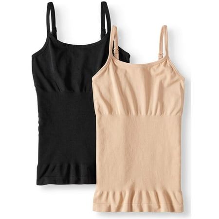 Commando Spandex Camisole - Real Comfort Women's and Women's Plus Linda 2-Pack Seamless Shaping Camisole