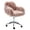 Pink, variant on TYUIOP Fluffy Office Desk Chair, Faux Fur Modern Swivel Armchair with Wheels, Soft Comfy Fuzzy Elegant Accent Makeup Vanity Chairs for Women Girls, Home Living Dressing Room Bedroom, White