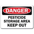 thumbnail image 1 of Danger Sign - Pesticide Storage Area Keep Out - 10" x 14" OSHA Safety Sign, 1 of 2