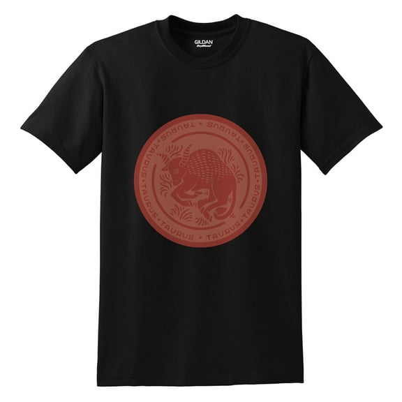 Oversized Taurus Bull Cotton Polyester DryBlend Graphic Shirt - Black XL