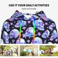 thumbnail image 4 of Kdxio blue Skull flower Print Womens Oversized Hoodies Sweatshirts Hooded Pullover Tops Sweaters Casual-XX-Large, 4 of 7