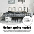 thumbnail image 5 of vidaXL California King Metal Bed Frame with Headboard & Footboard, Black, Sturdy Steel, No Mattress, 5 of 9