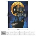 thumbnail image 4 of Autua Pirates Blanket Ship Nautical Blue Adventure Marine Super Soft Bedding Fleece Throw Blanket Microfiber Flannel Blankets Couch Sofa Warm Lightweight for Boys Girls 50x60in, 4 of 6