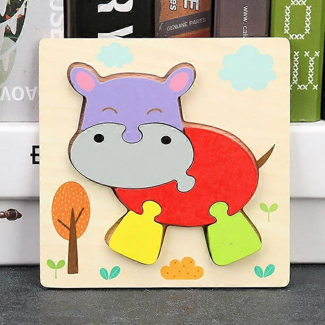 Wooden Jigsaw Puzzles For Toddlers Animal Puzzle Jigsaw Set Early Learning Baby Kids Educational Toys Gifts