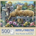 thumbnail image 2 of Bits and Pieces 500 Piece Jigsaw Puzzle for Adults “Kittens On A Fence” Cat by Oleg Gavrilov 18"x24", 2 of 10