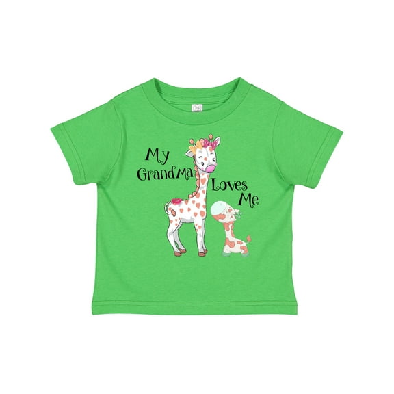 Inktastic My Grandma Loves Me Giraffe Boys or Girls Toddler T-Shirt