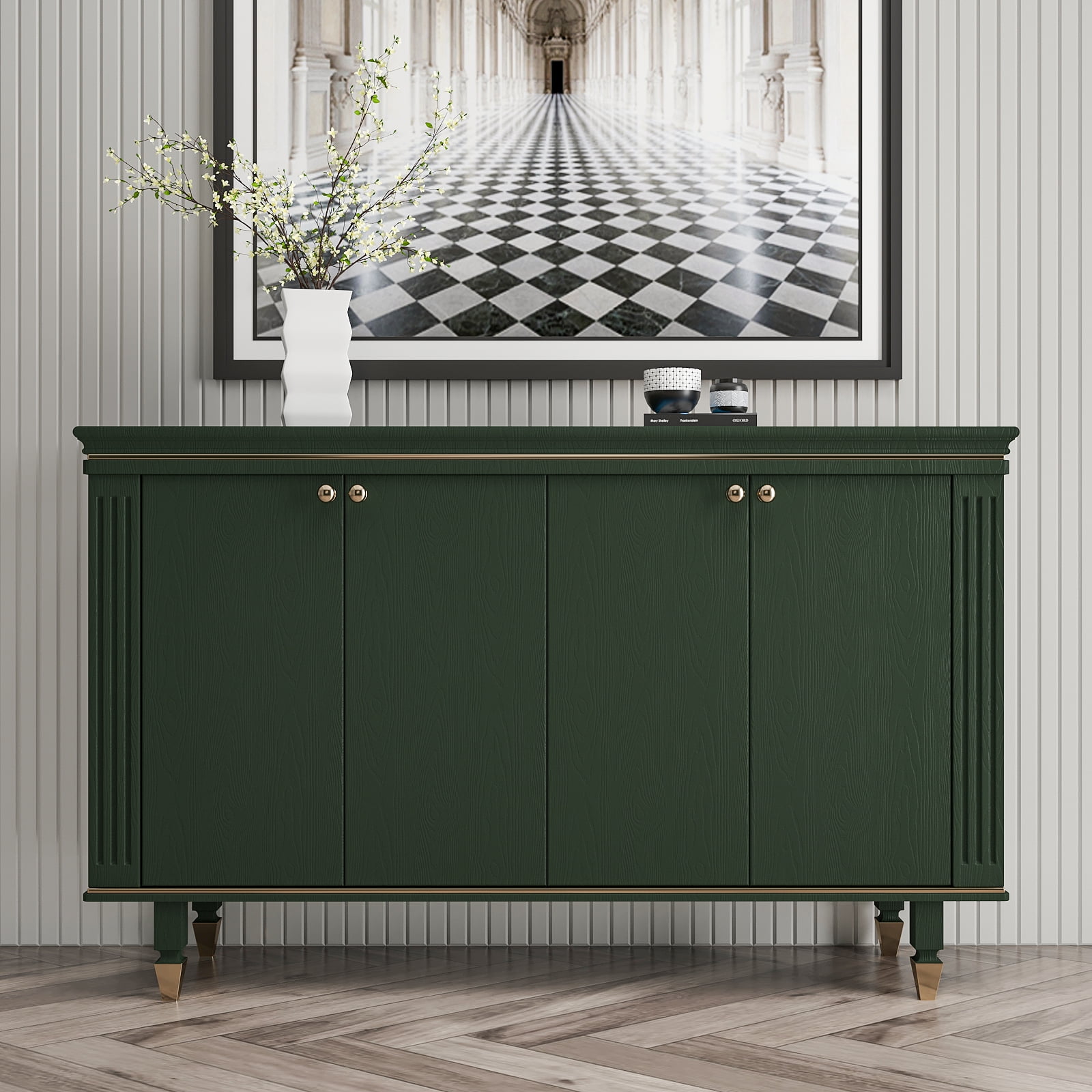 CHIHUT Green Wood Contact Paper for Countertop Waterproof Removable Faux Wood Wallpaper Peel and Stick Green Grain Wall Paper for Kitchen Green Grain Vinyl Roll for Bathroom Furniture 17.7"x236"