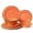 Orange, variant on 12 Piece Red Melamine Dinnerware Set For Indoor Outdoor Picnic Use