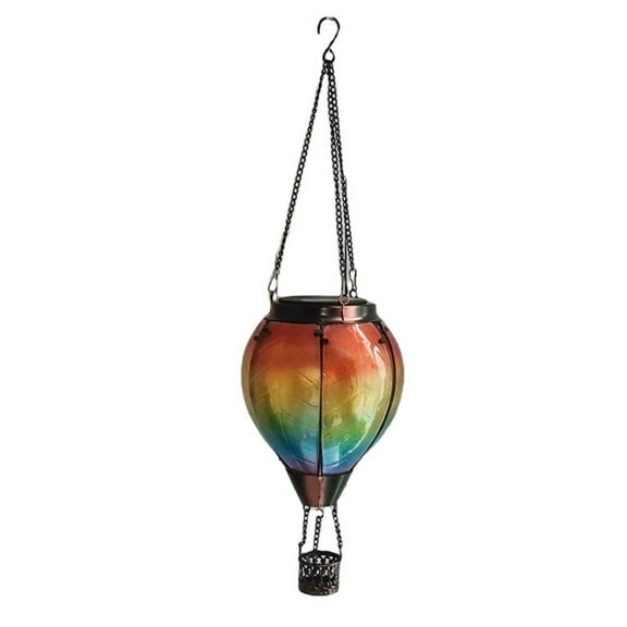 Outdoor Lanterns Hot Air Balloon Solar Lantern with Candle Holder for Outdoor Garden Decor,Outdoor Hanging Solar Lights