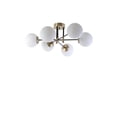 thumbnail image 2 of Modern Glam Chandelier, 25.6 in Diameter x 13.8 in Height, 100% Metal Construction, E27 Socket (Max 40W), Elegant White Finish with Oven Dried Paint & Tumbled Coating, 2 of 4