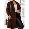 thumbnail image 2 of LinYooLi Women's Notch Lapel Wrap Coat Winter Casual Wool Blend Overcoat Mid-Length Coat with Blet, 2 of 5