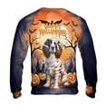 thumbnail image 2 of Mummy English Springer Spaniel Happy Halloween with Pumpkins Bats Spooky Fun All Over Print 3D Sweatshirt Unisex Merch Springers Dog Lover Gifts - 00019, 2 of 6