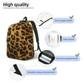 thumbnail image 4 of Yiaed Golden Leopard Glitter Print Backpack, Premium Laptop Backpack, Travel Backpack for Women, Lightweight Backpacks, Comfortable Back Pack-Small, 4 of 7