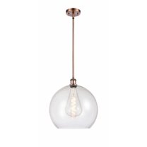516-1S-WPC-G124-14 Innovations Lighting Athens 1 Light 14" Pendant Antique Copper/Seedy