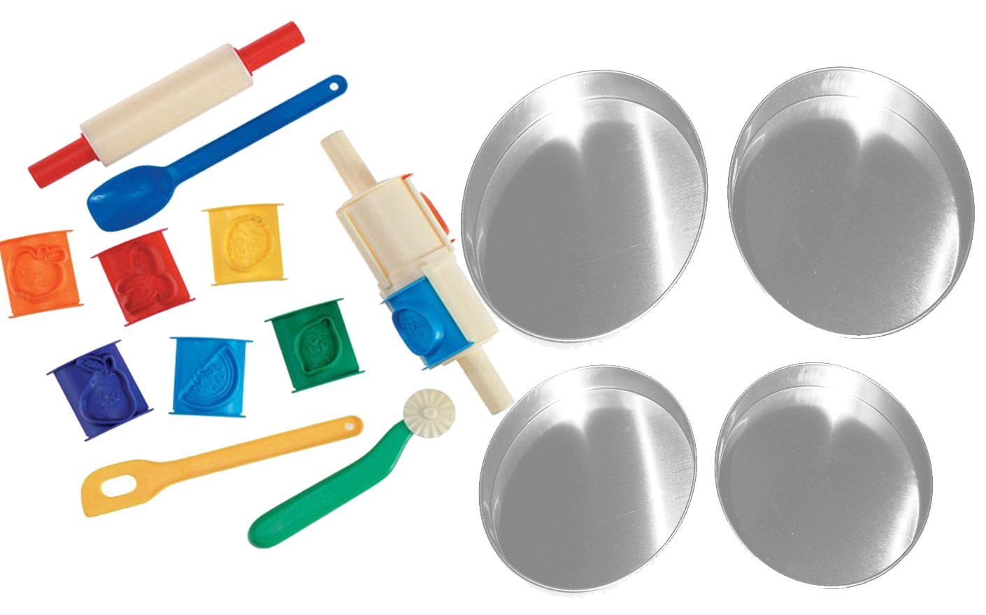 Easy Oven BAKe Cake Baking Kit Includes 4 Round Cake Pans & 11 Tools, 2