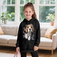 thumbnail image 3 of Xoenoiee Beagle Dog Print Long Hoodies for Girls Casual Sweatshirt Trendy Clothes with Pocket Fashion Pullover Dresses Sweaters Long Sleeve Shirts Tops Comfy Outfits Jumpers, 7-8 Years, 3 of 7