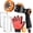 Orange-2, variant on Upgrade Dog Washing Hose Attachment, 8 Spray Patterns Dog Wash with 3.5oz 100cc Soap Dispenser, Dog Washing Gloves, Dog Bath Brush, Suitable for Watering Plant, Patio, Cleaning, Showering Pet