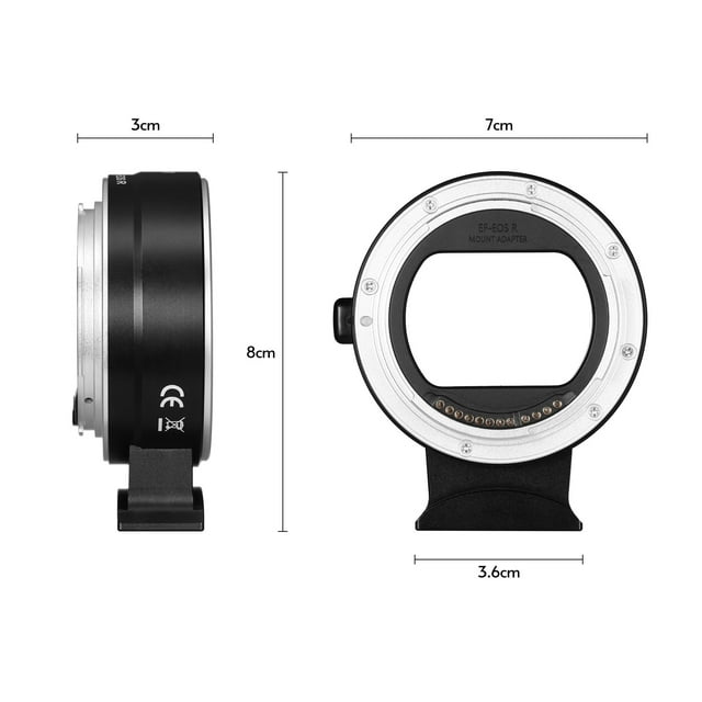 Andoer EF-EOSR Anillo adaptador de lente de cámara de enfoque automático Estabilización de imagen IS Andoer Anillo adaptador