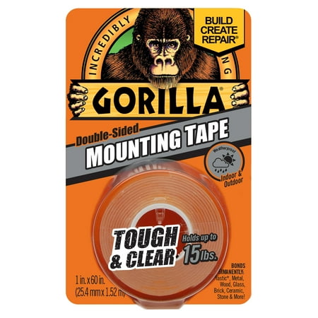 - Gorilla Mounting Tape Clear, 1