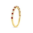 thumbnail image 3 of Diamond Princess 10kt Yellow Gold Womens Princess Ruby Diamond Alternating Stackable Band Ring 3/8 Cttw, 3 of 4
