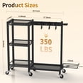 thumbnail image 2 of Soporte para escobas Cleaning Cart con 6 soportes para fregonas, capacidad de 350 kg, 2 of 8
