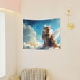 thumbnail image 3 of Kdxio Blue Sky Winged Cat Wall Hanging Tapestries Banner For Bedroom College Dorm Home Living Room Party Decor 29X37 In, 3 of 8
