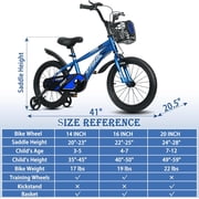 ICEELF 14 inch Kids Bike, Carbon Steel Frame, Dual Brakes, Adjustable Seat,Training Wheels for Boys Girls Ages 3-12