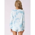thumbnail image 3 of DARING DIVA Women's Tie Dye Tops with Shorts Pajamas Sets XS Blue, 3 of 6