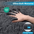thumbnail image 5 of Nefoso Shag Area Rug, 5ft x 7ft Soft Fluffy Area Rugs for Living Room Bedroom Modern Decor Carpet, Dark Gray, 5 of 11
