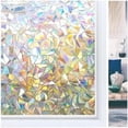 thumbnail image 1 of Película Decorativa de Vidrio, Adhesivos para Ventanas de Arco Iris, Vinilo Decorativo para Ventanas en 3D Adherencia Electrostática para Sala De Estar Baño Dormitorio Cocina, 1 of 4